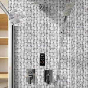 FoLIESEN - Autocollants Pour Carreaux | Carrelage Adhesif | Film Autocollant Pour Carrelage De Salle De Bains Et De Cuisine | Retirable Sans Résidus | Patchwork No.12, .:14.9x14.9 Cm / 16pcs