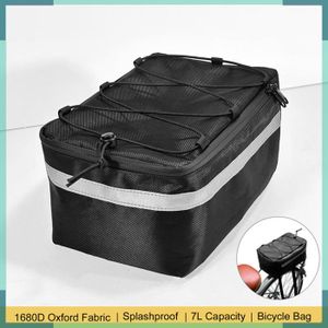 Panier de vélo arrière, panier arrière pour vélo, Panier de vélo électrique de grande capacité, 45.6x32x15cm Holder de sac de cyclisme en métal, support de support de chargement à cycle lourd pour