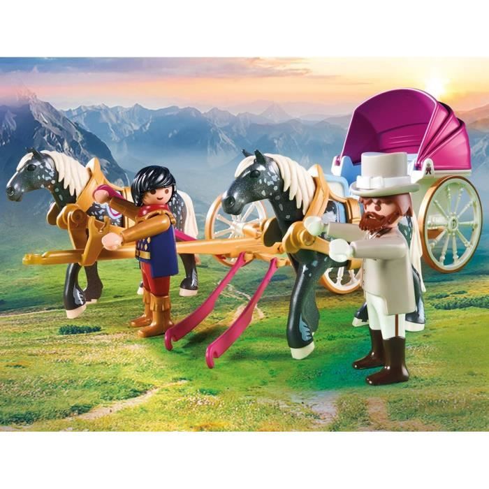 Playmobil 70450 Princesse Avec Chevaux Et Instructeur – 2 Personnages, 2 Chevaux, Accessoires D'équitation, Dès 4 Ans