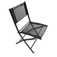 Chaise de jardin pliable - Homecall - Noir - Tissu textilène respirant et durable-0
