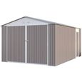 Garage Métallique Gardiun Durham 36m² - 480x320x235cm - Extérieur Gris