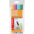 STABILO point 88 - Pochette de 8 stylos-feutres  - coloris pastel-0
