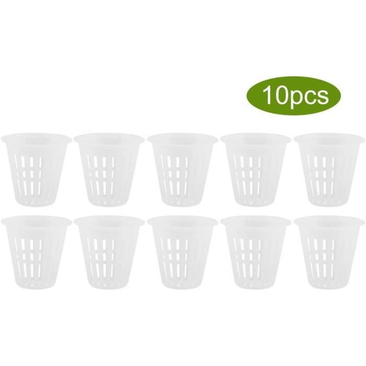 Lot De 50 Pots Hydroponiques En PP - Noir, Pour Culture Hors-Sol, Jardinière Intérieure/Extérieure, Légumes Et Fleurs