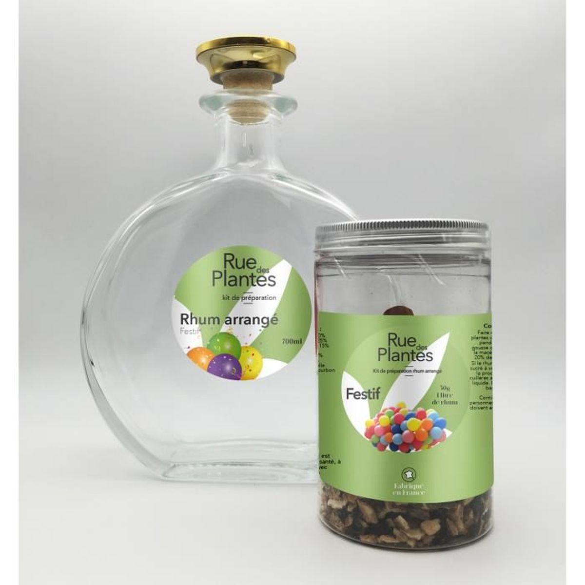 Carafe pour le Rhum en verre 750ml (vide) + Rhum arrangé Festif La cave Cdiscount