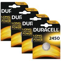 4 piles Duracell CR2450 3V Lithium pile à pile 2450 DL2450 K2450L