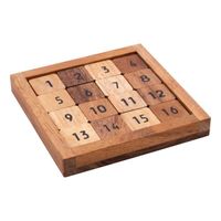 Engelhart – Taquin sudoku dans un coffret en bois – Casse-tête niveau moyen – 2 façons de jouer – jeu écologique – 12 x 12 cm