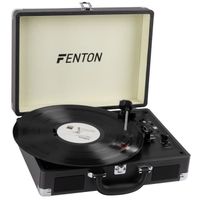 Platine vinyle vintage Fenton RP115C avec haut-parleurs intégrés pour disques 33, 45 et 78 tours - Noir