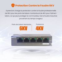 Tenda POE Switch Ethernet 5 Ports 10/100 Mbps TEF1105P-4-63W