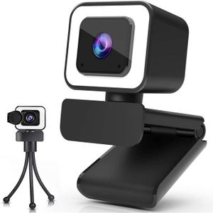 WEBCAM 2k webcam avec éclairage annulaire et microphone, 