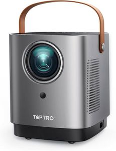 Vidéoprojecteur Mini Projecteur, TOPTRO 15000 Lumens Videoprojecteur 5G WiFi Bluetooth, Supporte 1080P Retroprojecteur Portable