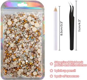 100 Pièces Assorties De Perles De Scrapbooking à Dos Plat Pour L