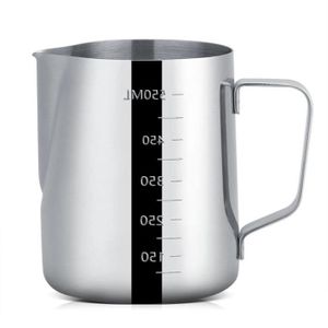 600 ML caf/é Pot /à caf/é Turc pour Une Utilisation de Cuisine G/én/érique Pichet mousseur /à Lait en Acier Inoxydable Parfait pour mousseur /à Lait 350 ML Argent et Argent