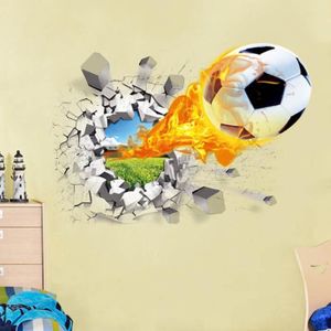 Sticker mural PSG avec nom personnalisé Ballon de football et