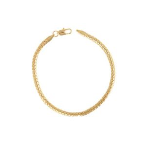 Bracelet Maillons Ovales Scintillants En Plaqué Or 18 Carats - Neuf Avec étiquettes - Marque Bijouxia