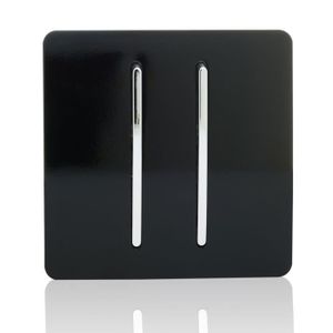 Trendi Interrupteur Argent 6-Gang 2 Way artistique moderne brillant double interrupteur de lumière