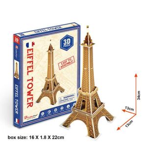 PUZZLE Tour Eiffel - Puzzle en papier 3D, Mots célèbres, 