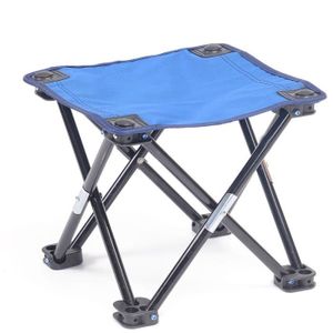 CHAISE DE CAMPING Chaise Pliante Portable Camping en Plein Air PêChe Pique-Nique Plage Bleu Tabourets Barbecue Tabouret carré