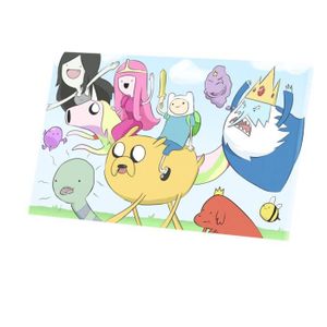 TABLEAU ENFANT Tableau Décoratif  Adventure time Finn Dessin Anime Enfant Cartoon (49 cm x 30 cm)