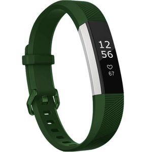 BRACELET MONTRE CONNEC. Bracelet silicone pour le Fitbit Alta (HR) - Vert 