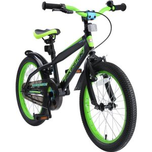 VÉLO ENFANT Vélo pour enfants - BIKESTAR - 18 pouces - Noir Vert - VTT