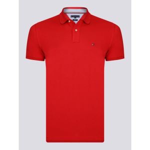 POLO Polo manches courtes Tommy Hilfiger Cut Regular Fit - ROUGE