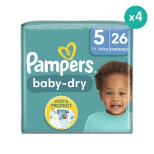 COUCHE Couches Baby Dry Taille 5 - Pampers - 26 Couches -