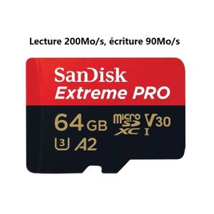 CARTE MÉMOIRE Carte MicroSD Micro SDHC SDXC SanDisk Extreme Pro 