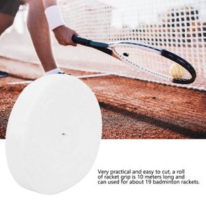 GRIP RAQUETTE DE TENNIS VGEBY Ruban anti-dérapant et absorbant la transpiration, grip pour raquette de badminton et tennis, facile à couper, 10m