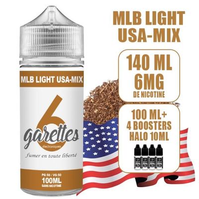 E-liquide 140ML saveur USA MIX en 6MG de sel de nicotine (e-liquide id :  PROD80) - (1x100ML + 4 Boosters de sel de nicotine)