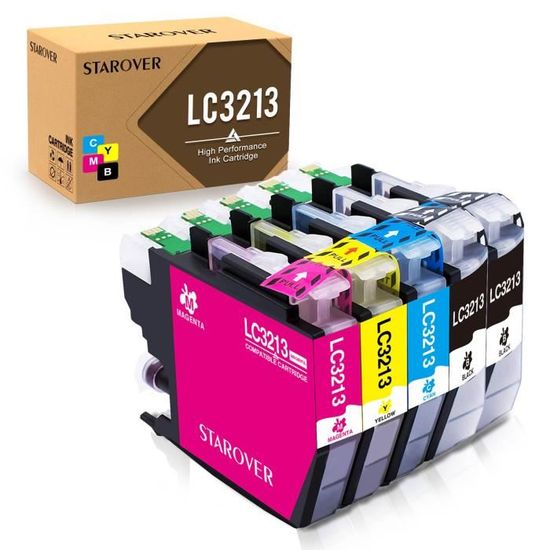 Jagute LC3211 LC3213 Cartucce D'inchiostro Compatibili Con Cartucce Brother LC 3213 Per Brother MFC-J491DW Cartucce MFC-J497DW DCP-J572DW MFC-J895DW MFC -J890DW DCP-J772DW J774DW (10-Pack, 4B/2C/2M/2Y - Foto 4