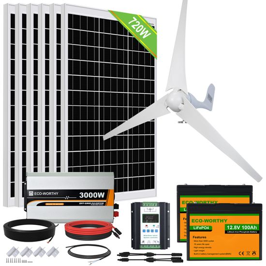Contrôleur de charge hybride solaire éolien IP67 Générateur d'éolienne