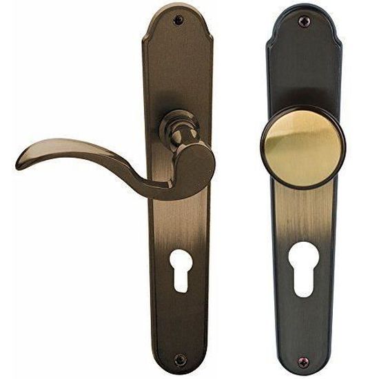 ALPERTEC Langschildgarnitur Nelson messing/poliert PZ mit Knopf Drücker für Wohnungseingangstür links ab 36,90 € | Preisvergleich bei