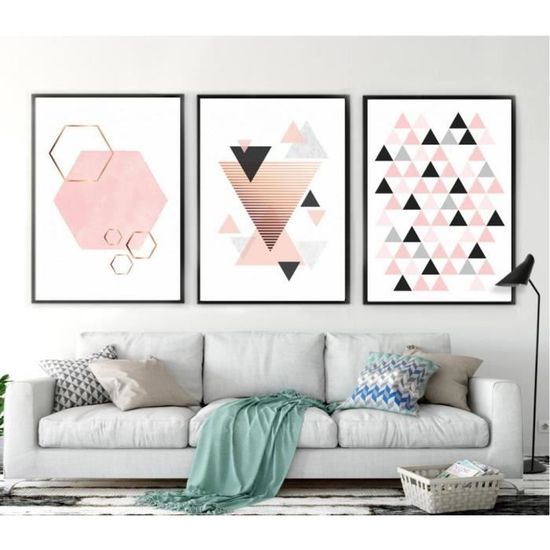 Geometrie Nordique Peinture Monochrome Decoration Murale Photographie Vivante Toile Nordique Affiches Non Encadrees Achat Vente Objet Decoration Murale Cdiscount
