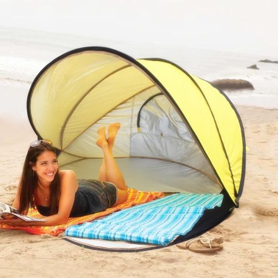 Tente de Plage Pop-Up, Abri Solaire Instantané Automatique pour 1-2