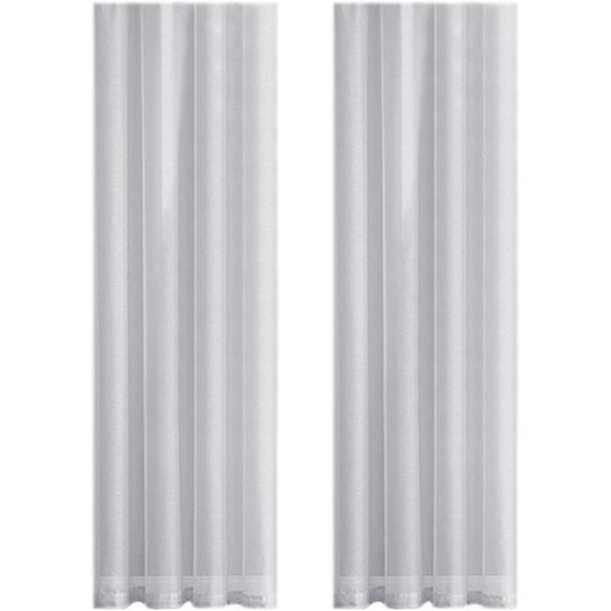 MIULEE Lot de 2 panneaux de rideaux en lin épais de 228,6 cm de long