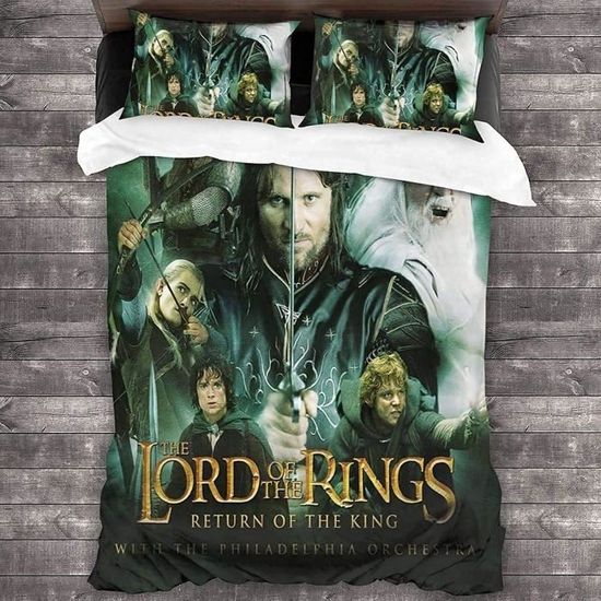 Housse de couette The Lord of The Rings 240x260cm 100 microfibre Multicolore Impression en 3D Cdiscount Maison