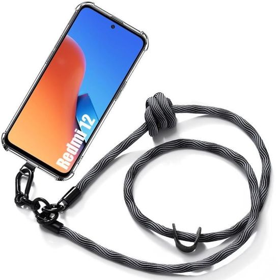 GoodcAcy Cordon Avec Coque Pour Xiaomi Redmi Note 12 5G Avec Protection
