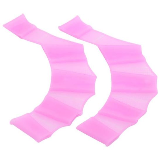 PATIKIL Gants de natation en silicone, 2 paires de gants de natation palmés, type grenouille, résistance à l'eau, palmes pour entraînement aquatique, bleu, taille S