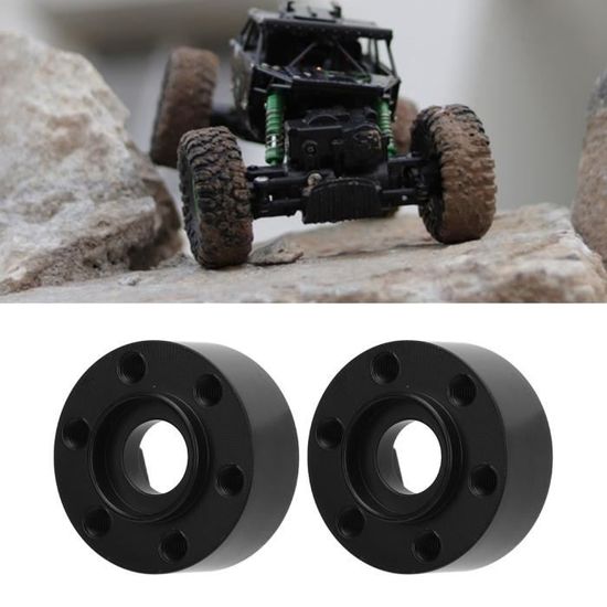 INJORA Moyeux Hexagonaux En Laiton 7mm – Noir, Revêtement Dur – Compatible Axial SCX10 Pro, SCX10 III, UTB10, Capra – RC Crawler