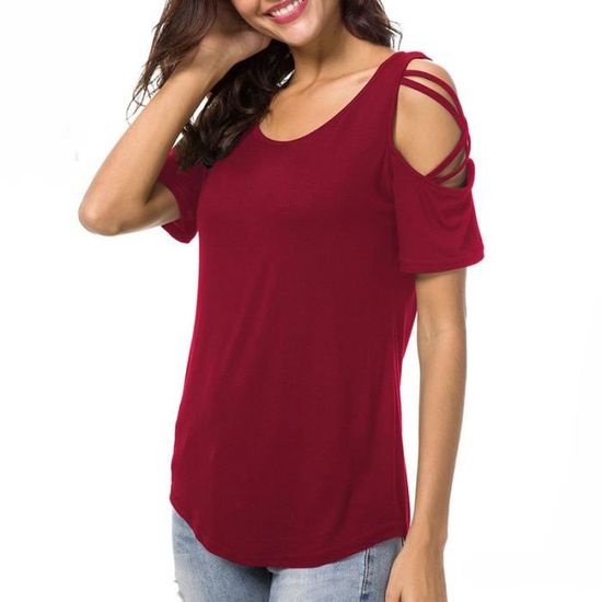 T shirt femme epaule nu discount