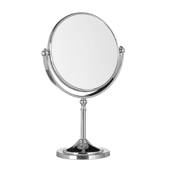 Miroir De Maquillage Grossissant X3 Double Face - Sur Pied, Résistant à L'eau, Idéal Pour Salle De Bain