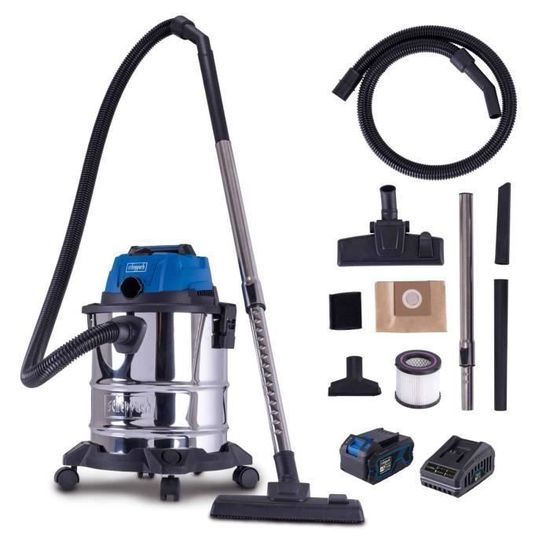 Aspirateur Eau Et Poussière 1200W - 17 KPa, Réservoir 4L+20L, Filtre HEPA, 9 Accessoires - 9