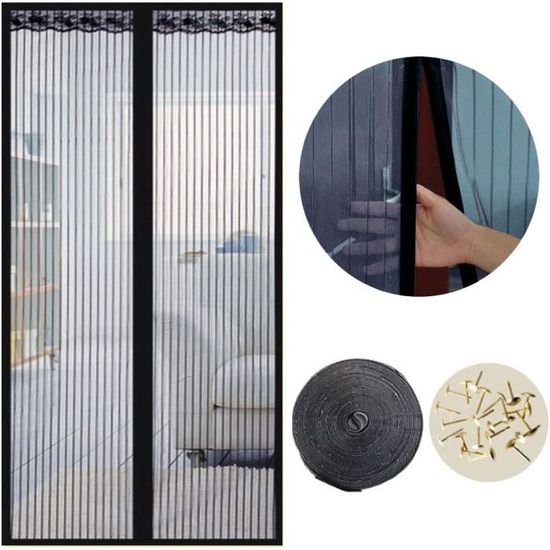 Moustiquaire Fenêtre Magnétique 115 X 195 Cm Fermeture