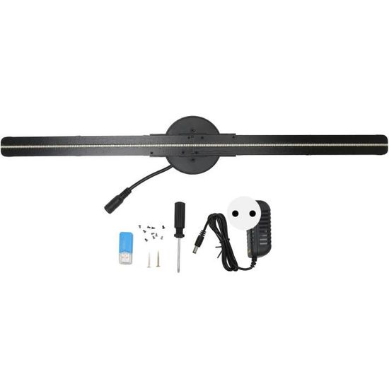 Support De Trépied Métallique Réglable Pour Ventilateur Holographique 3D - Hauteur 80-180cm, Compatible 42 à 100cm