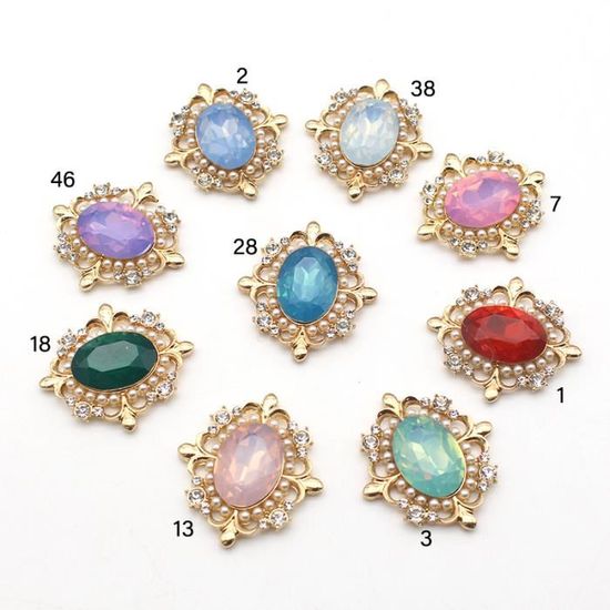 Lot De 5 Couvre-boutons Strass Détachables Pour Chemise - Strass étincelants, 2 Cm, Accessoire De Mode Réutilisable