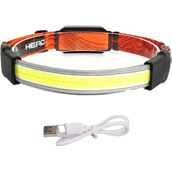 Lampe Frontale,Phares à LED Rechargeables Par USB, Phares à Détecteur