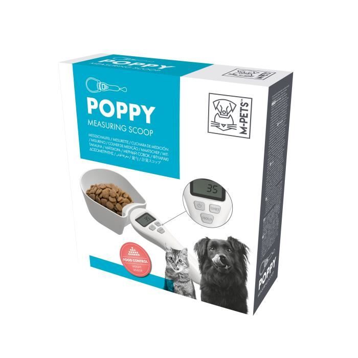 M PETS Poppy Scoop Pelle Balance électronique pour croquettes