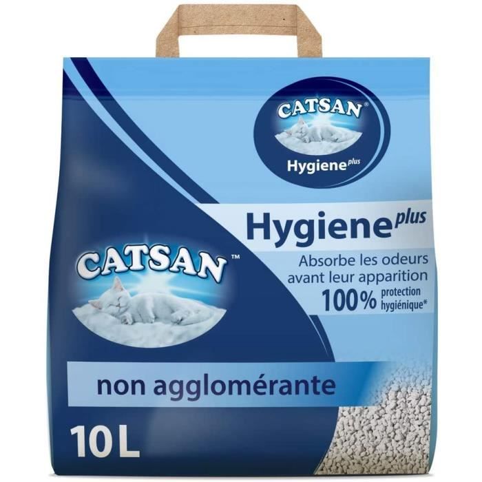 CATSAN Hygiene Plus - Litière Minérale pour Chat, Sac de 10L 197069