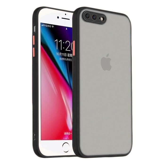Coque Pour iPhone SE 2020 Hybride Luxe Antichoc Noir