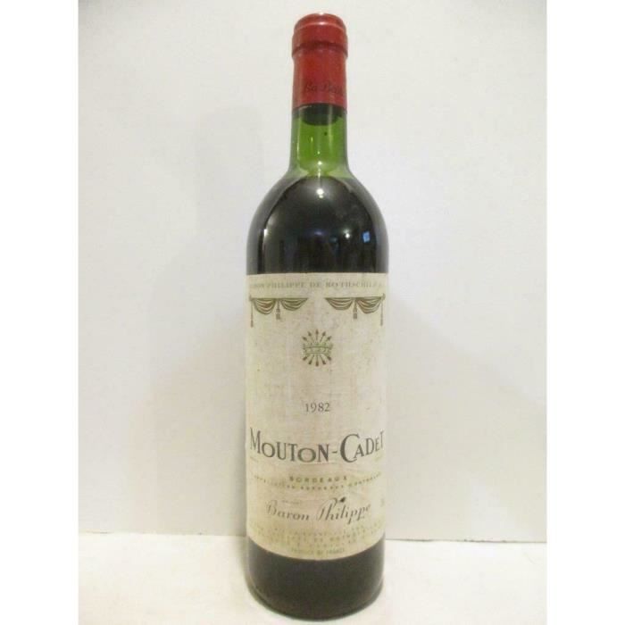 bordeaux mouton-cadet baron philippe de rothschild rouge 1982 - bordeaux